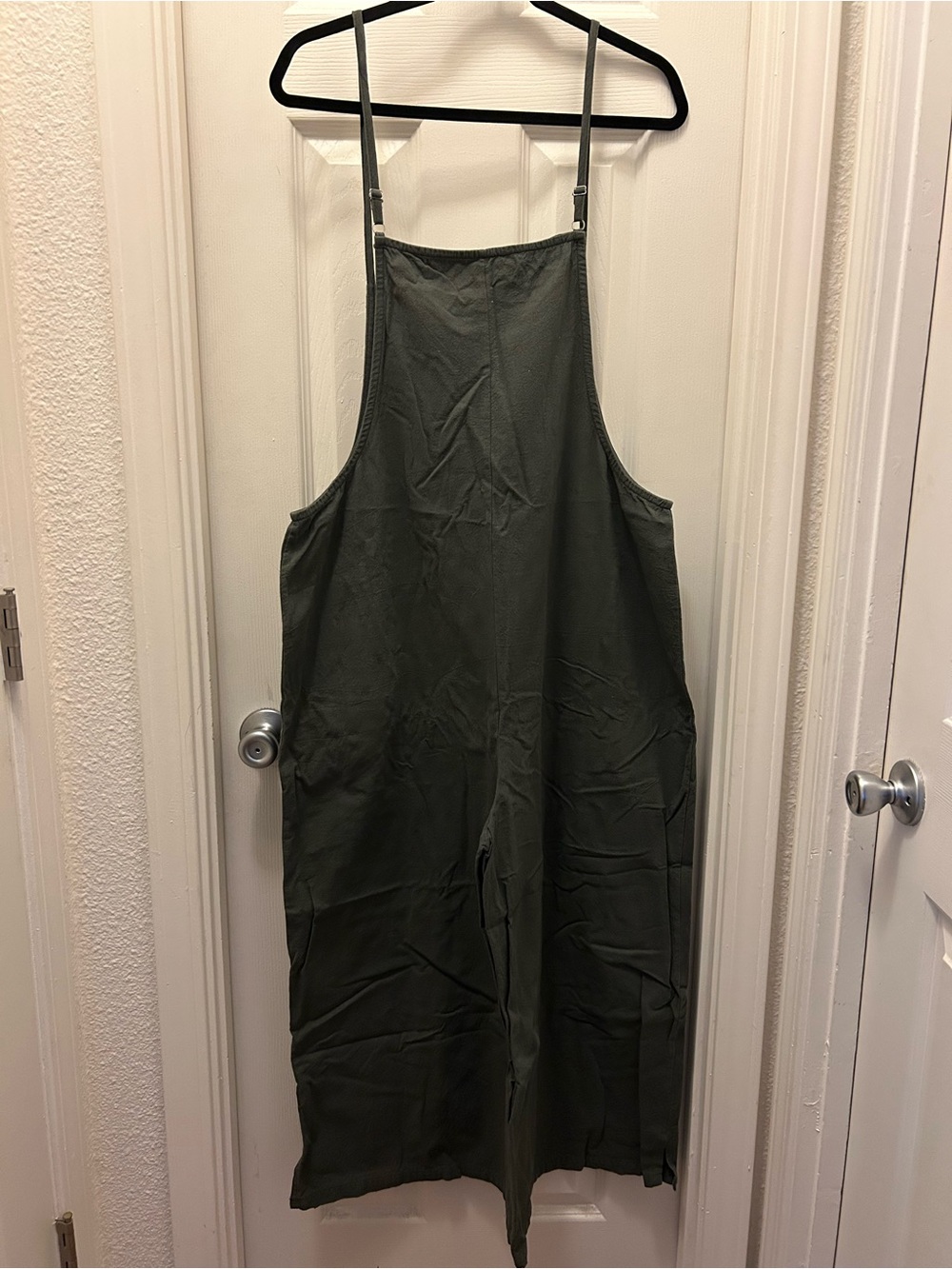 Olive Green Wide-Leg Jumpsuit Overalls
